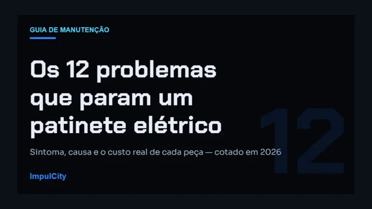 Manutenção de patinete elétrico: guia dos 12 problemas mais comuns e o custo de cada peça